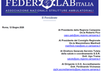 Campania: Esiti riunione del 20/5/2026 “indicatori di premialità” Specialistica Ambulatoriale di cui all’allegato B ex D.G.R.C. n.215/2022 e ss.mm.ii. Intervento di FEDERLAB presso la Regione Campania