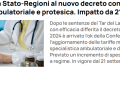 Nazionale: Lea. C’è l’ok della Stato-Regioni al nuovo decreto con le tariffe per specialistica ambulatoriale e protesica. Impatto da 210 milioni di euro.