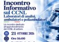 Incontro informativo sul nuovo CCNL per i Laboratori di Analisi, Ambulatori e Poliambulatori FEDERLAB ITALIA. Napoli 21 Ottobre 2026 (Hotel Holiday Inn ore 16:00)