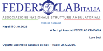 Campania: Assemblea Generale dei Soci – Napoli 21.10.2026 ore 16:00. Hotel Holiday Inn